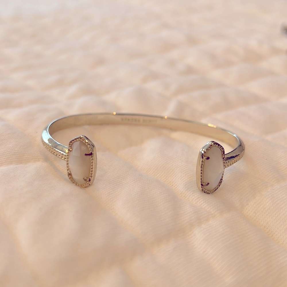 Gold and white Kendra Scott bangle